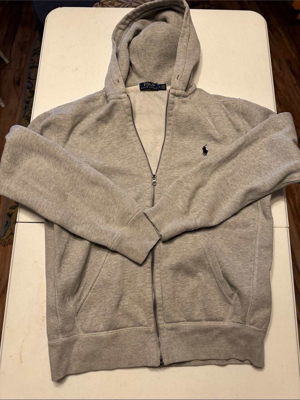 Polo by Ralph Lauren Gray Full-Zip Hooded Sweatshirt
